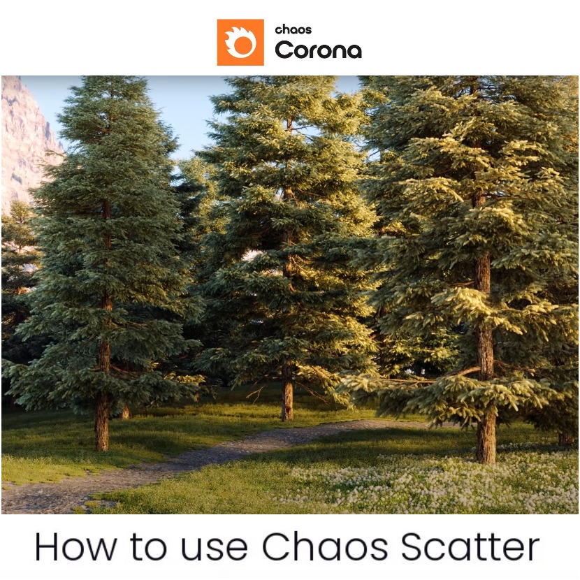 Chaos Corona - How to use Chaos Scatter with 3DS Max